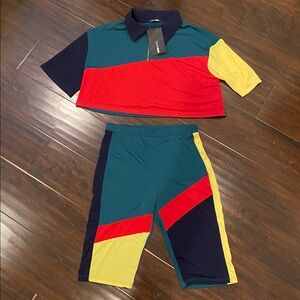 Fashion Nova Color Block Polo Set